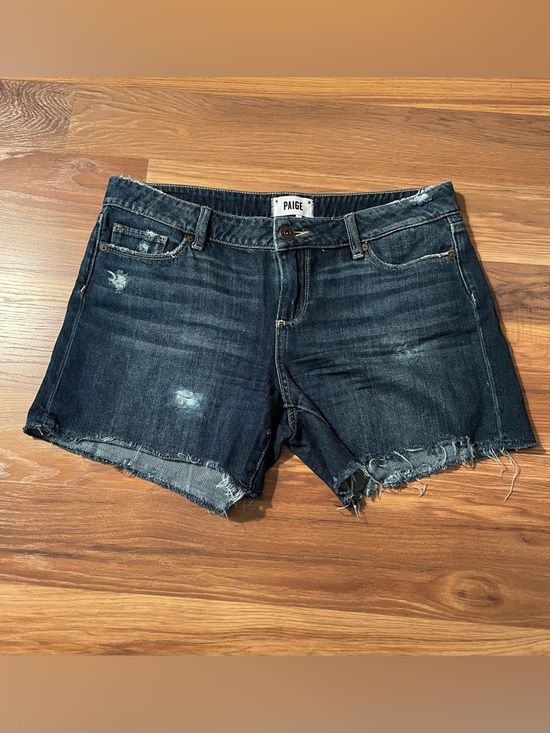 PAIGE Pants - PAIGE Jimmy Jimmy Short Dark Wash Distressed High Waist Cut off - Women's 29